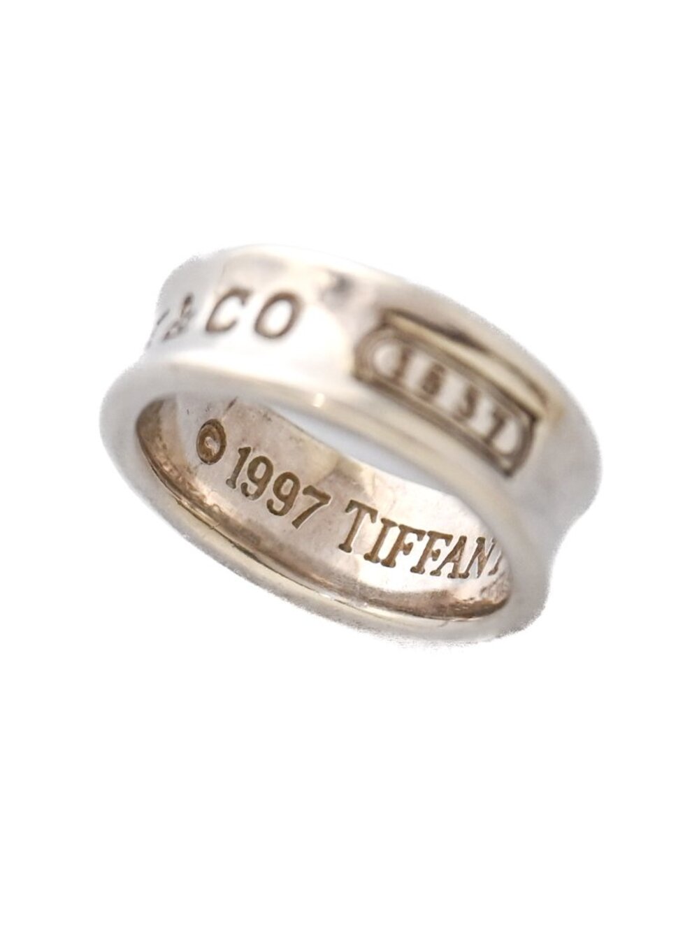 Authentic Vintage Tiffany & Co. 1837 Ring in Sterling Silver Medium Width Sz 5.5 - Picture 5 of 5